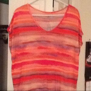 Ana med size tee,multicolored,yokes back