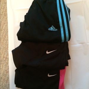 Nike and Adidas Girls sweatpants.