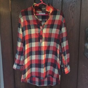 Flannel tunic dress