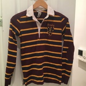 Ralph Lauren rugby shirt.