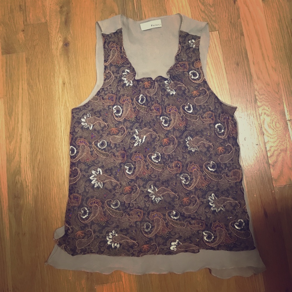Poleci embroidered night out top.