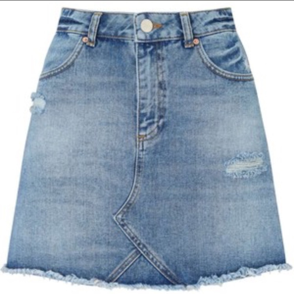 NWOT Forever 21 Stretchy Denim Skirt Size 12