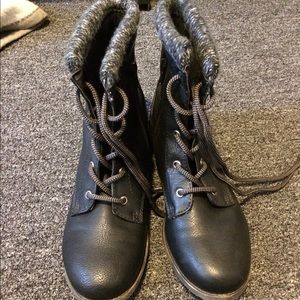 Women's black booties