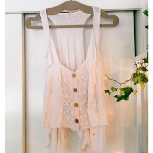 Beautiful Discontinued White Free People Tank
