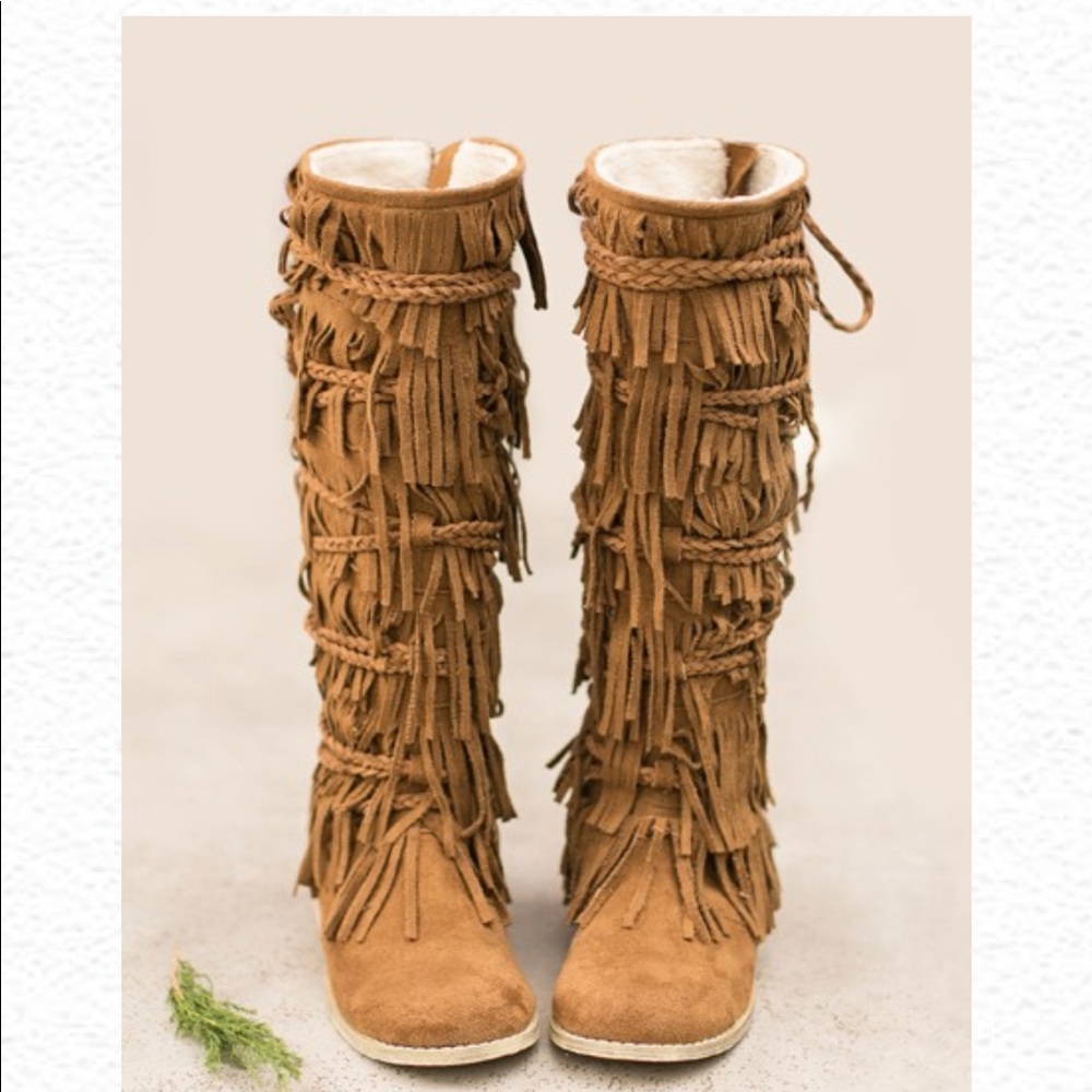 Joyfolie Riley Fringe Boots Toddler 9