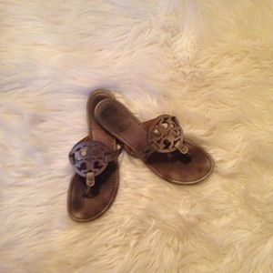 Tory Butch worn silver symbol sanders authentic