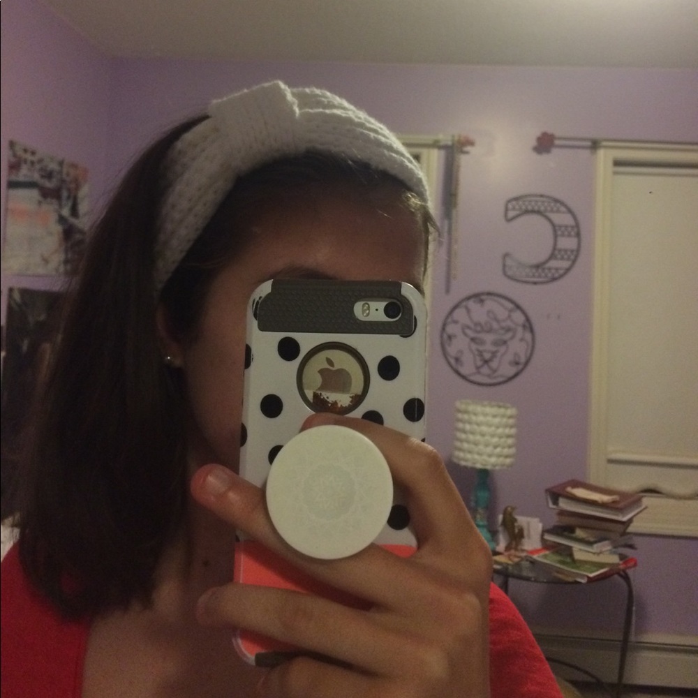 Cream Knit Headband