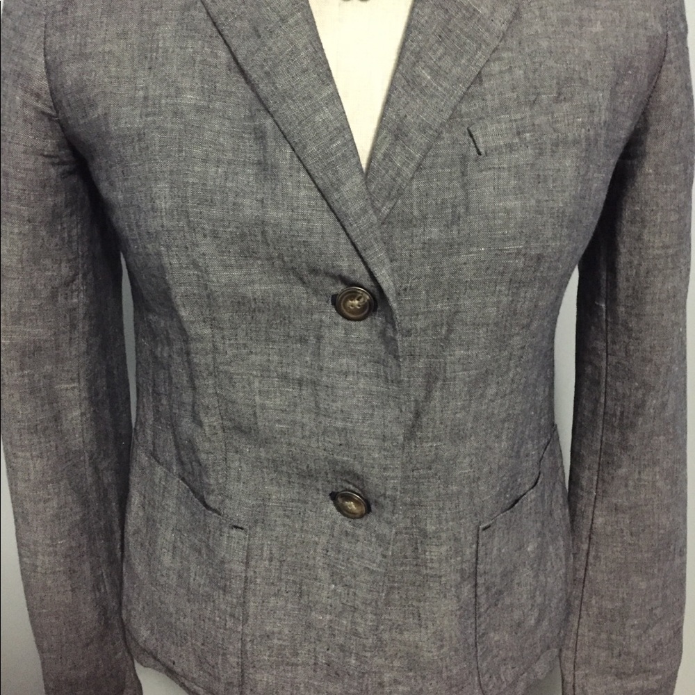 Women's gap linen blazer with lining - Picture 2 of 8