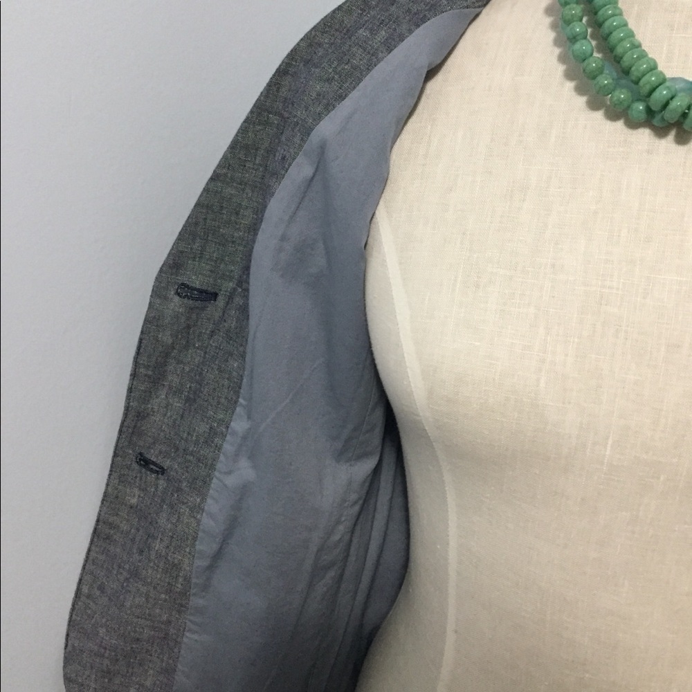 Women's gap linen blazer with lining - Picture 6 of 8