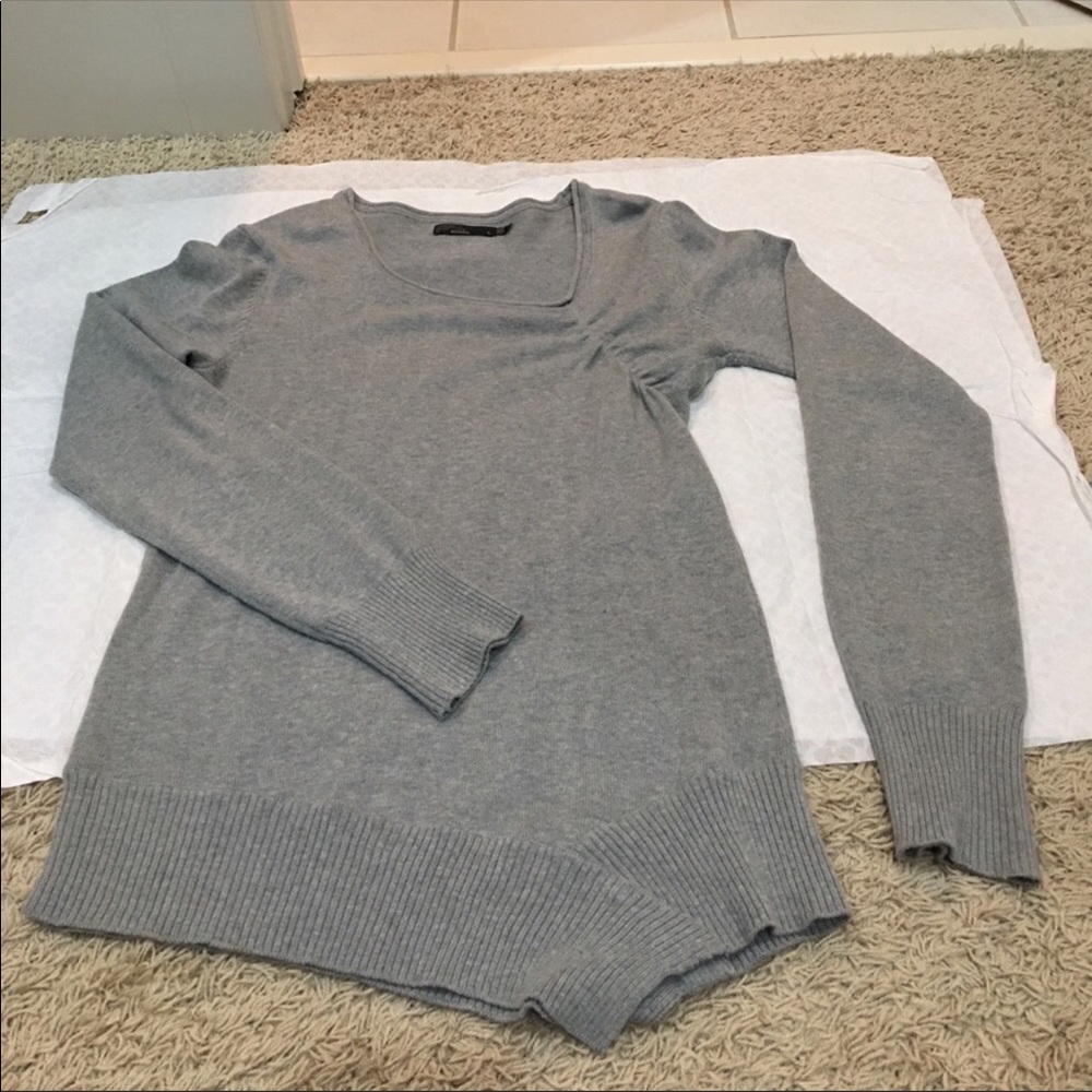 Prana grey long sleeve sweater - large
