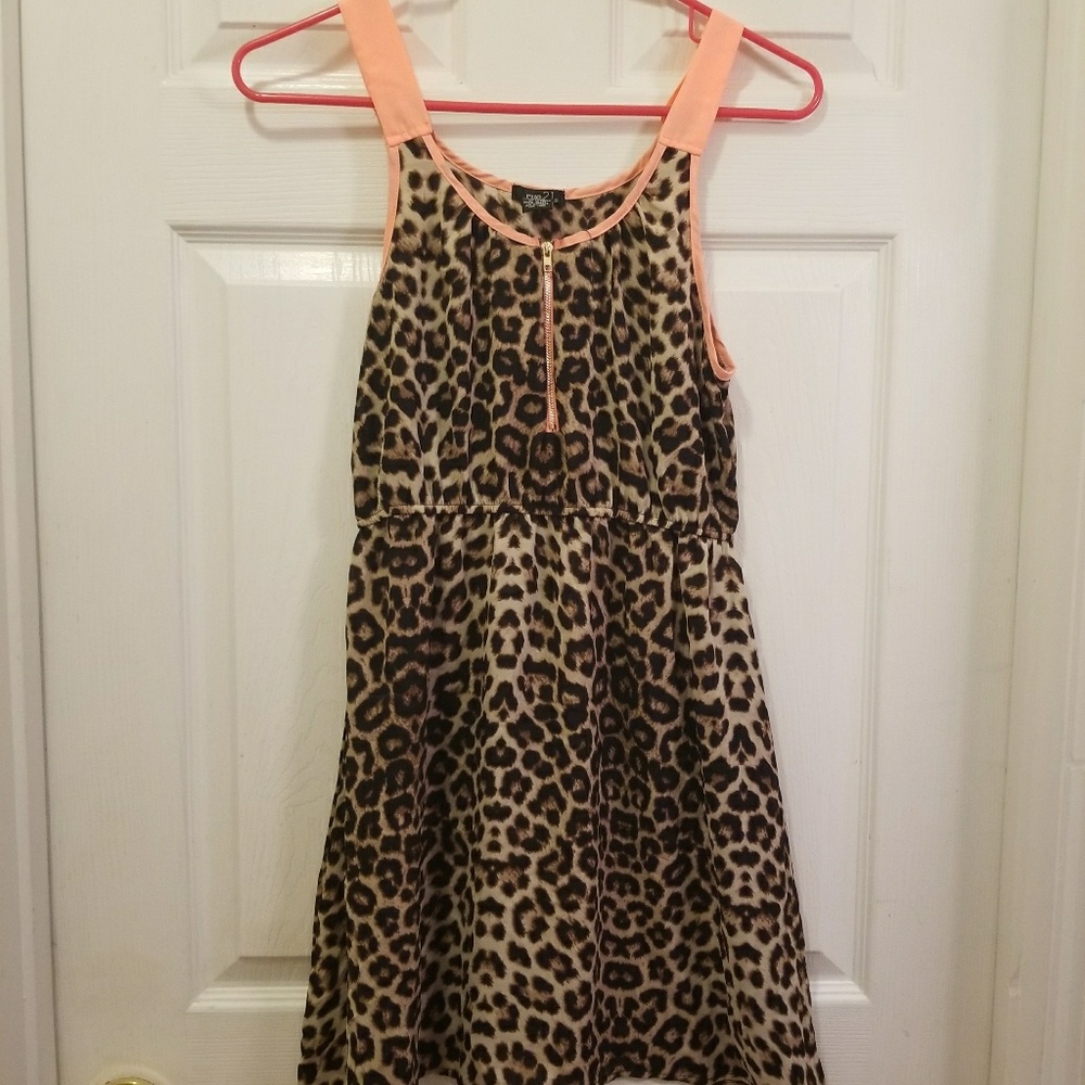Cheeta Print Mini Dress.