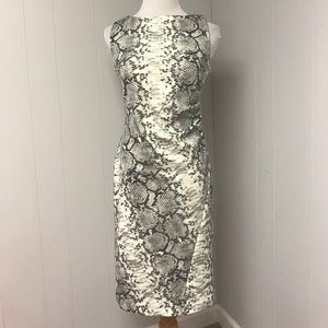 Women's snake print form fitting dress