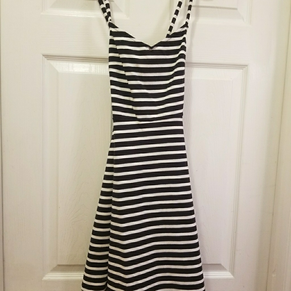 Black and White Striped Sundress.
