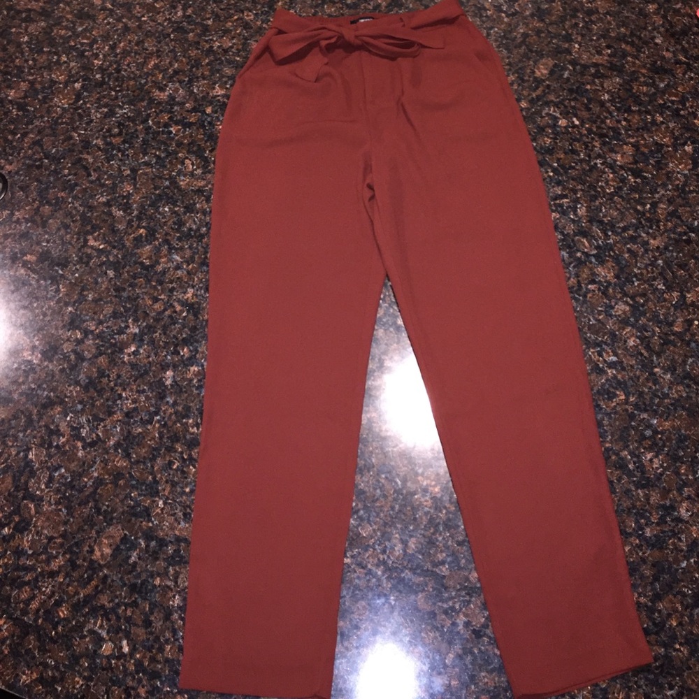 Brand new long woven rust pants NWT OBO