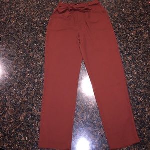 Brand new long woven rust pants NWT OBO