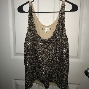 Gold Sparkle Tank XL