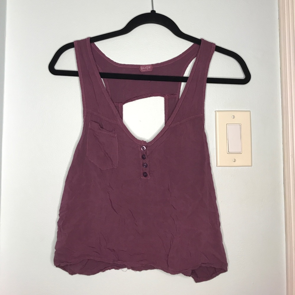 Purple crop top