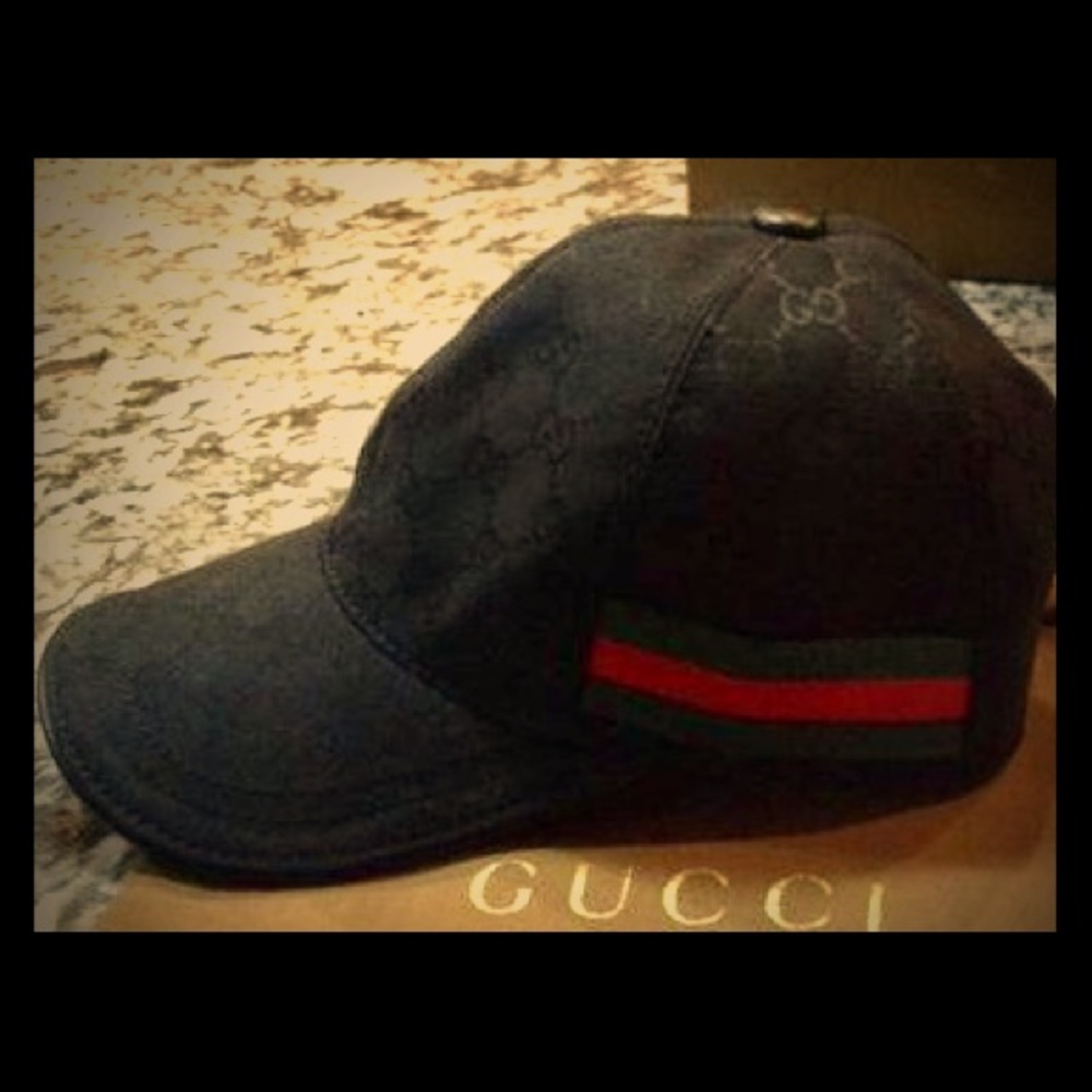 Authentic black Gucci hat