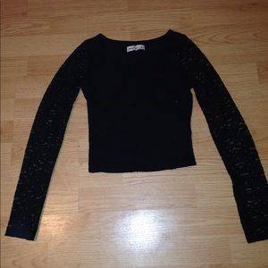 Abercrombie and fitch kids black lace long sleeve