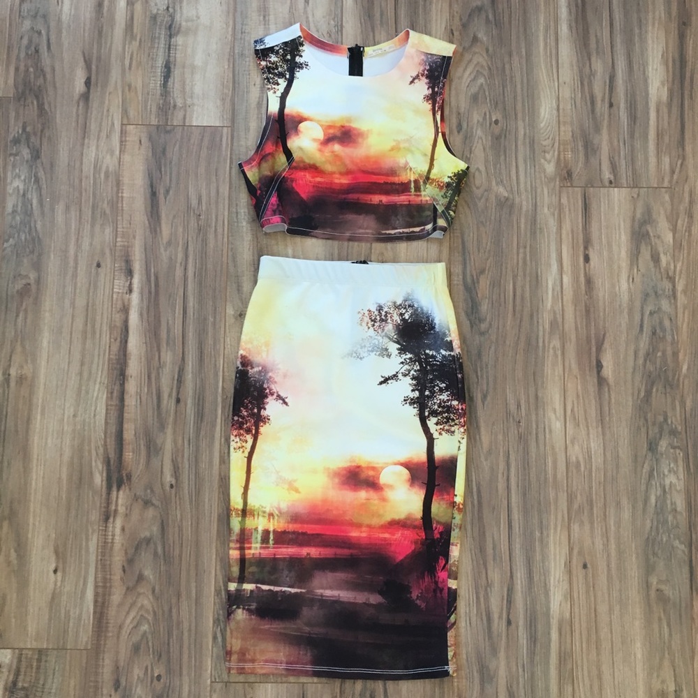 Tropical Two-Piece Dress 🌴