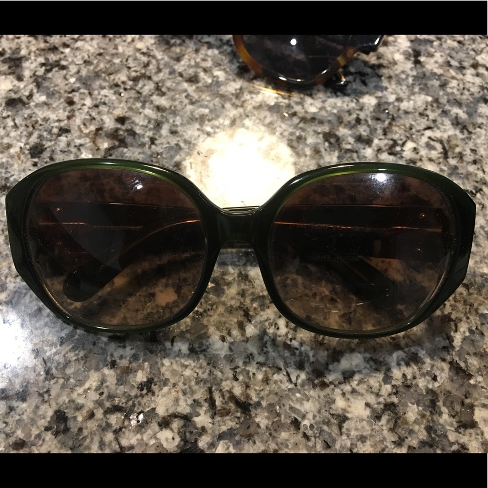 Tory Burch emerald frame oversized sunglasses