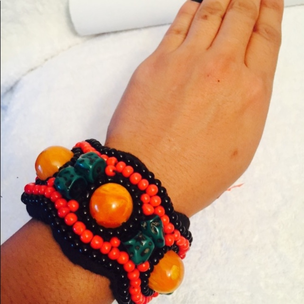 Handmade Tibetan Tribal beaded bracelet