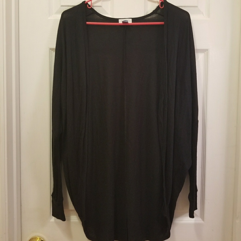 Black Long-Sleeve Cardigan.