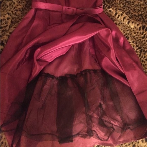 Raspberry Belted Retro look Cocktail Dress - Picture 4 of 8