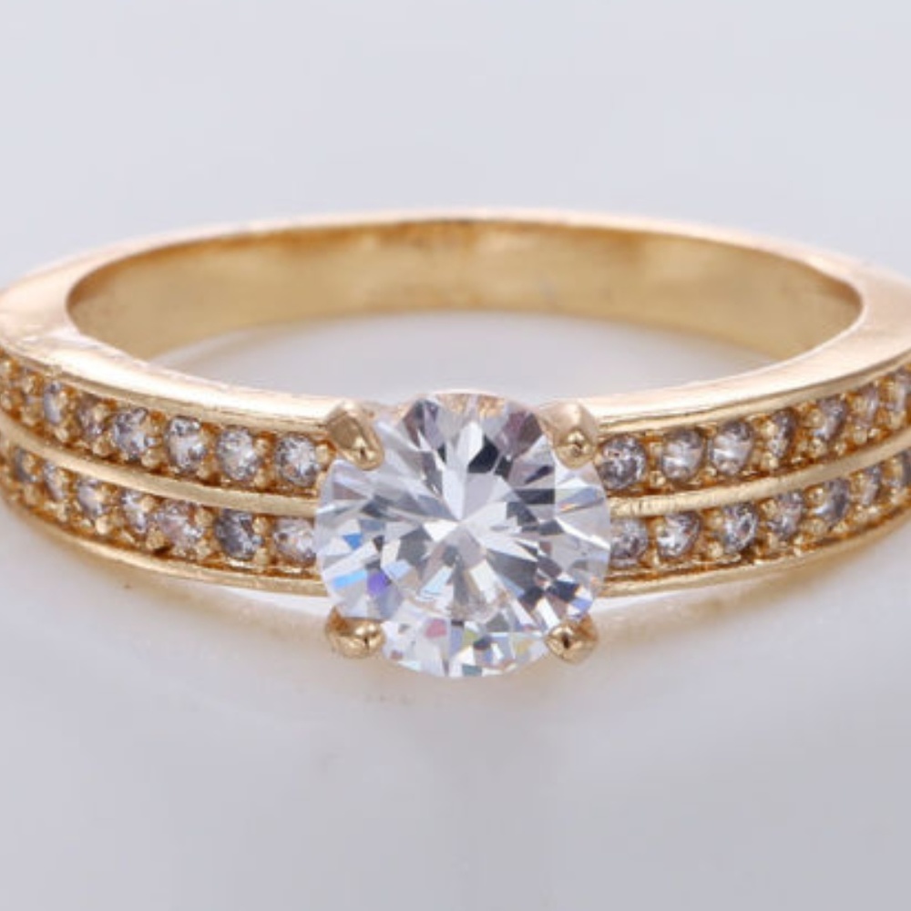White Sapphire Engagement Ring