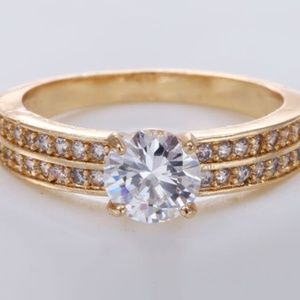 White Sapphire Engagement Ring