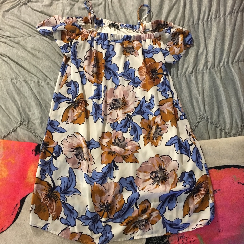 Off-the-shoulder floral dress