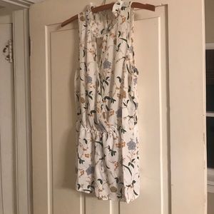 Floral sleeveless blouse