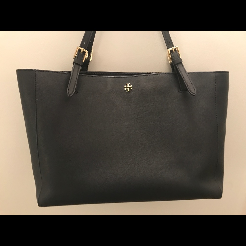 Tory Burch York Large Navy Saffiano Leather Bag