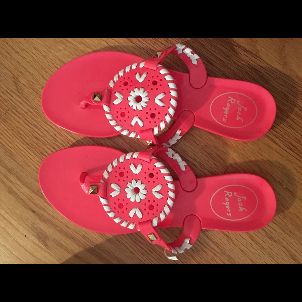 Girls pink Jack rogers jelly sandals - size 2