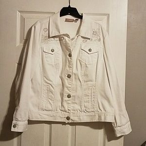 Chicos white denim jacket