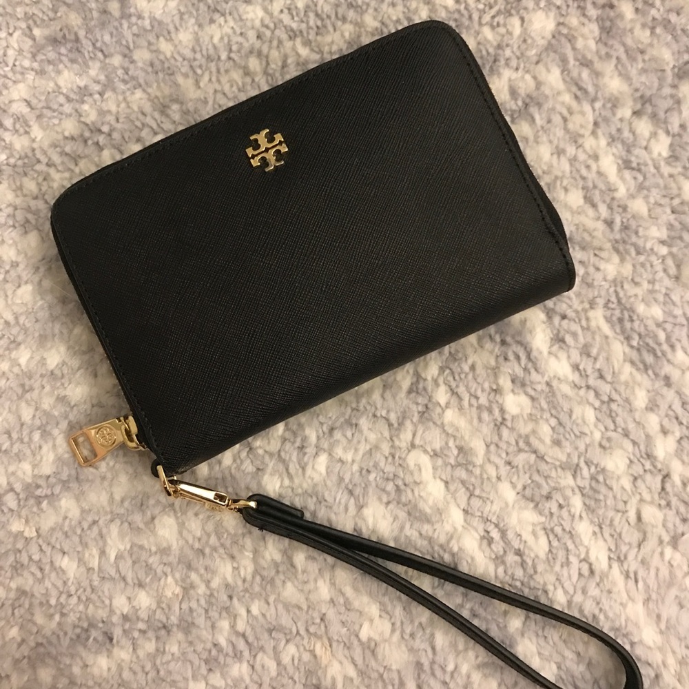 Black Tory Burch York Multi Task Wristlet/Wallet