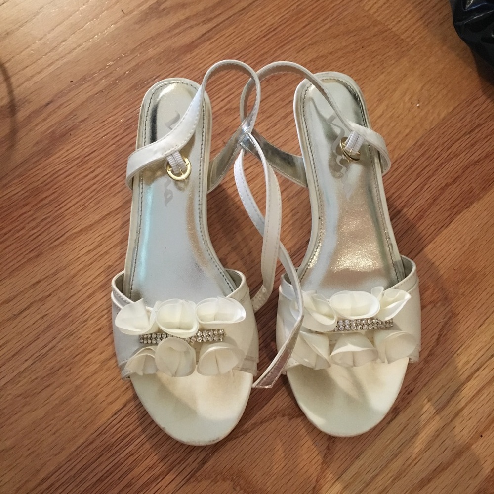 Girls Nina off white dress sandals size 3