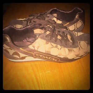 COACH SNEAKERS - BROWN & GOLD