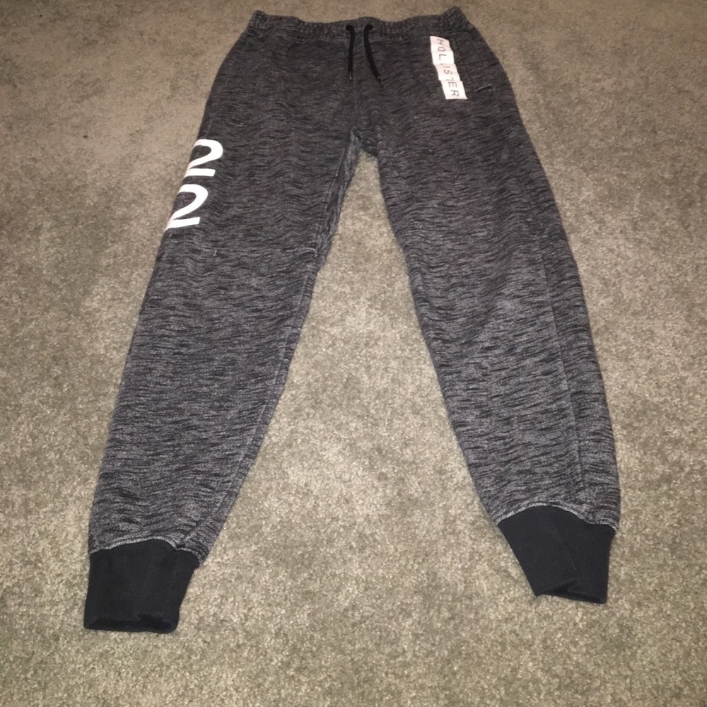 Men's Hollister black marled joggers