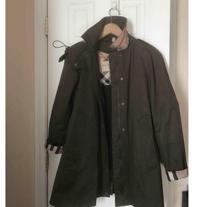 Burberry trench coat.