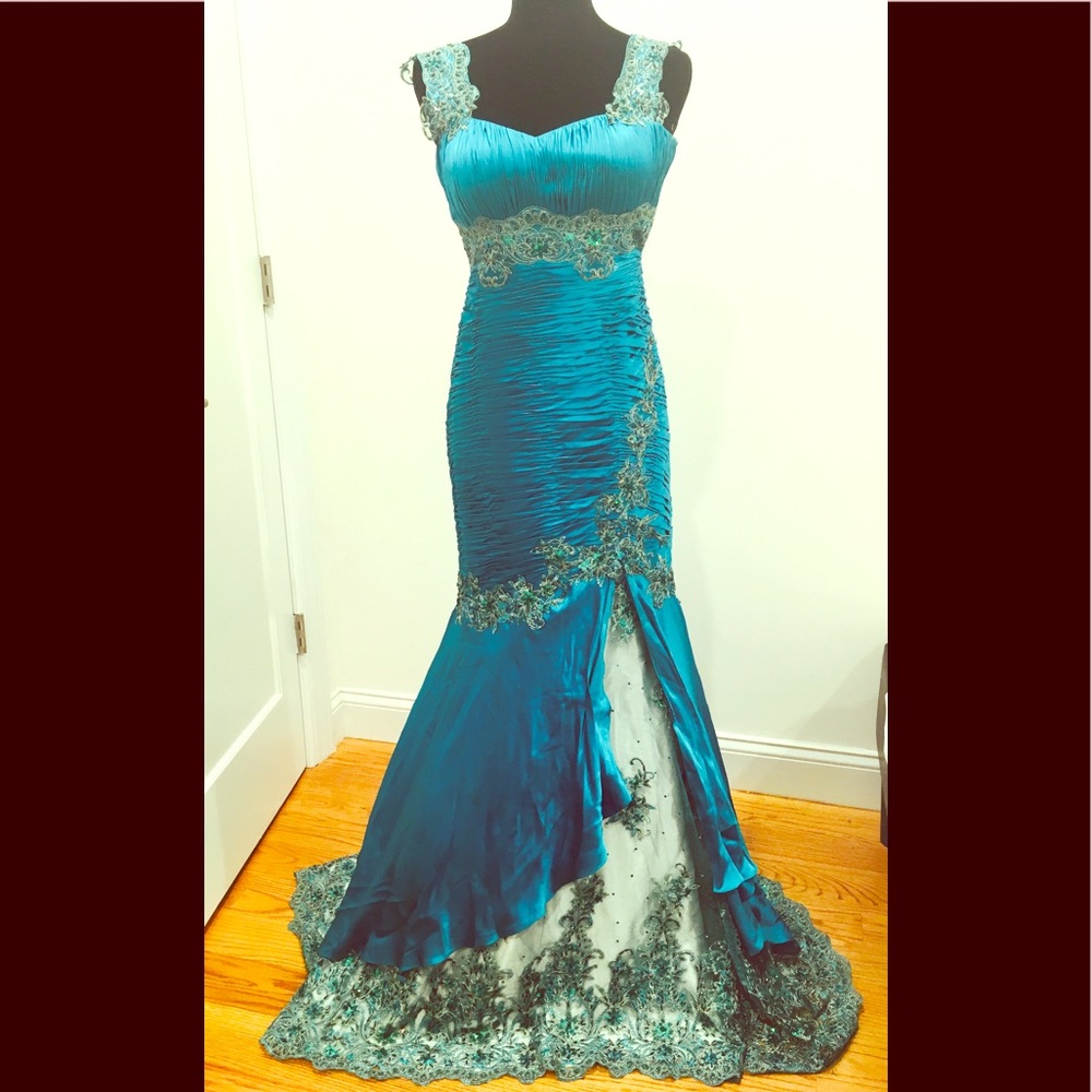Natural Silk Mermaid Evening Dress