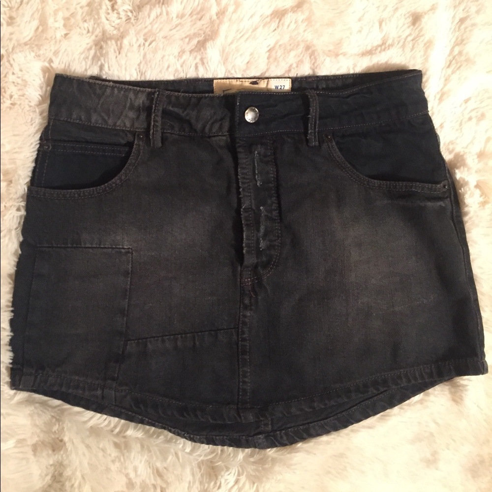 Free People Gray Denim Patchwork Skirt Size 27