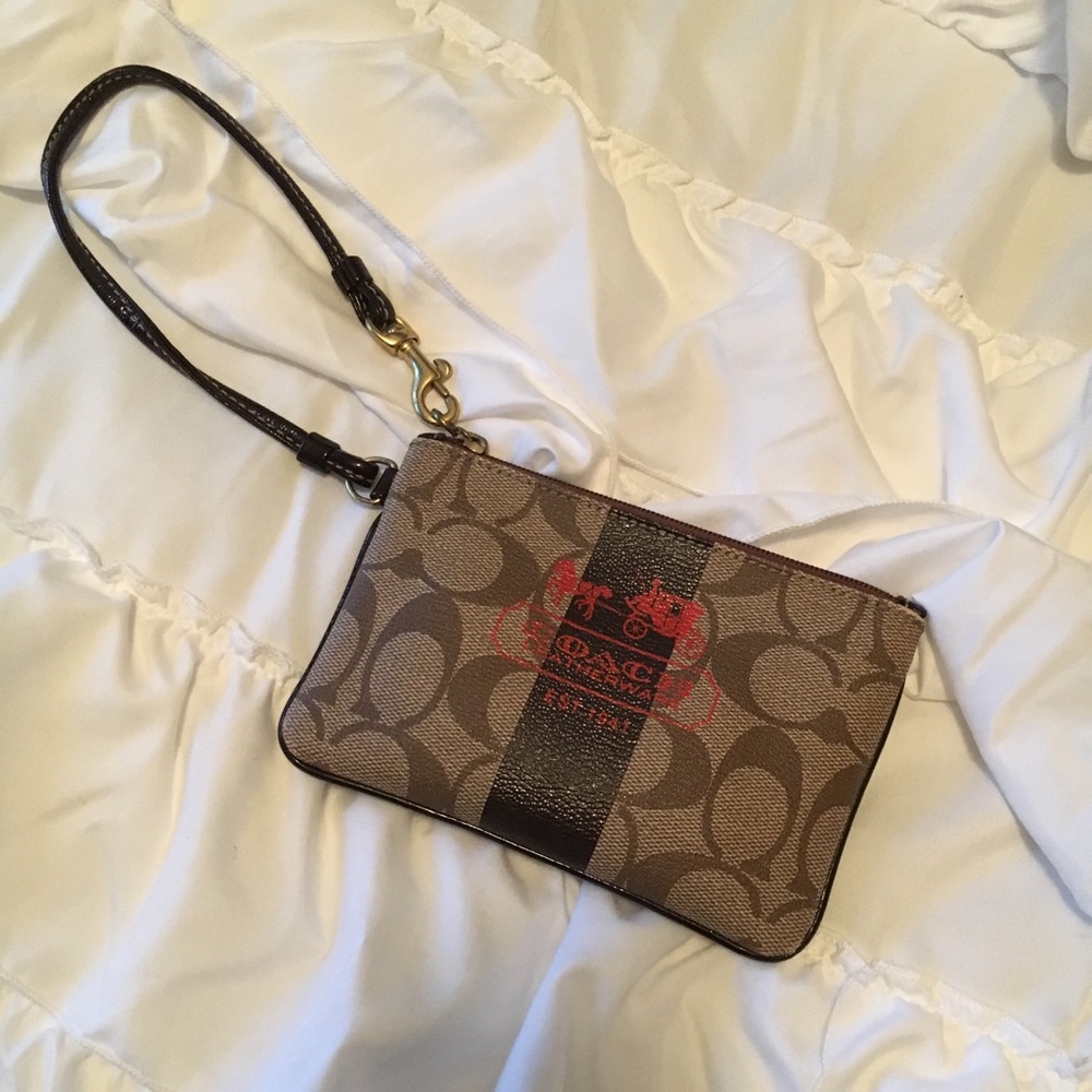 Small coach wristlet