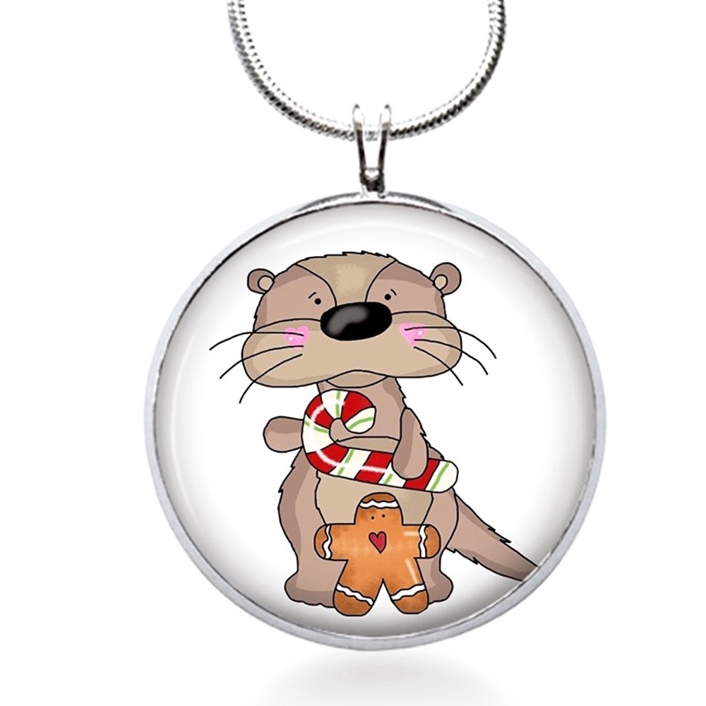 Otter Christmas necklace