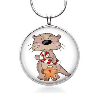 Otter Christmas necklace