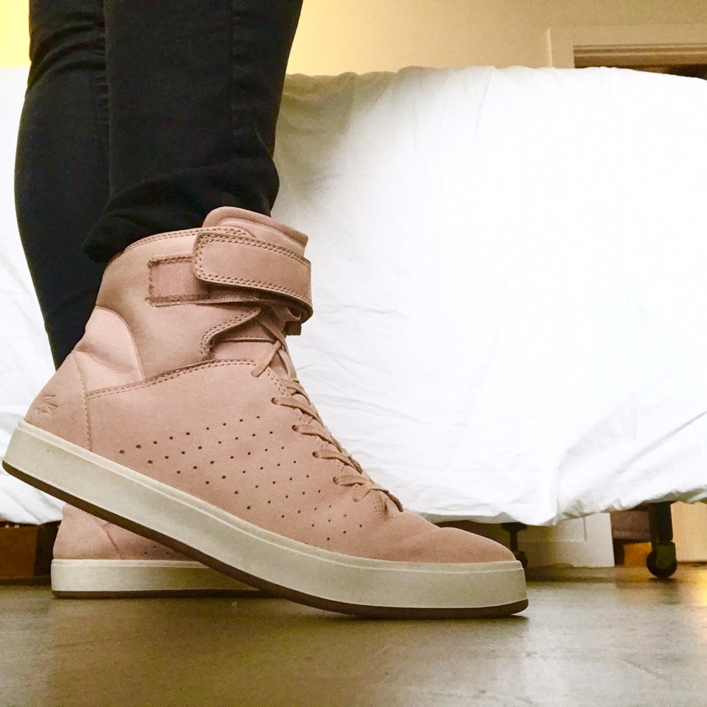 pink Lacoste sneakers