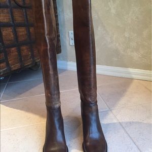 Charles David over the knee leather boots