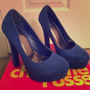 Blue Charlotte Russe Pumps - only worn once!