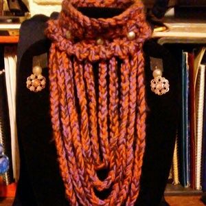 Handcrafted Neck Adornment and Earring Set