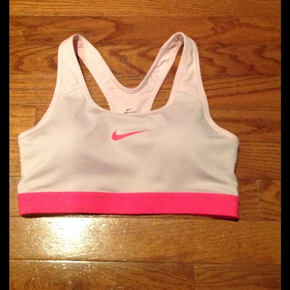 Pink Nike Dri Fit Sports Bra - Picture 1 of 2